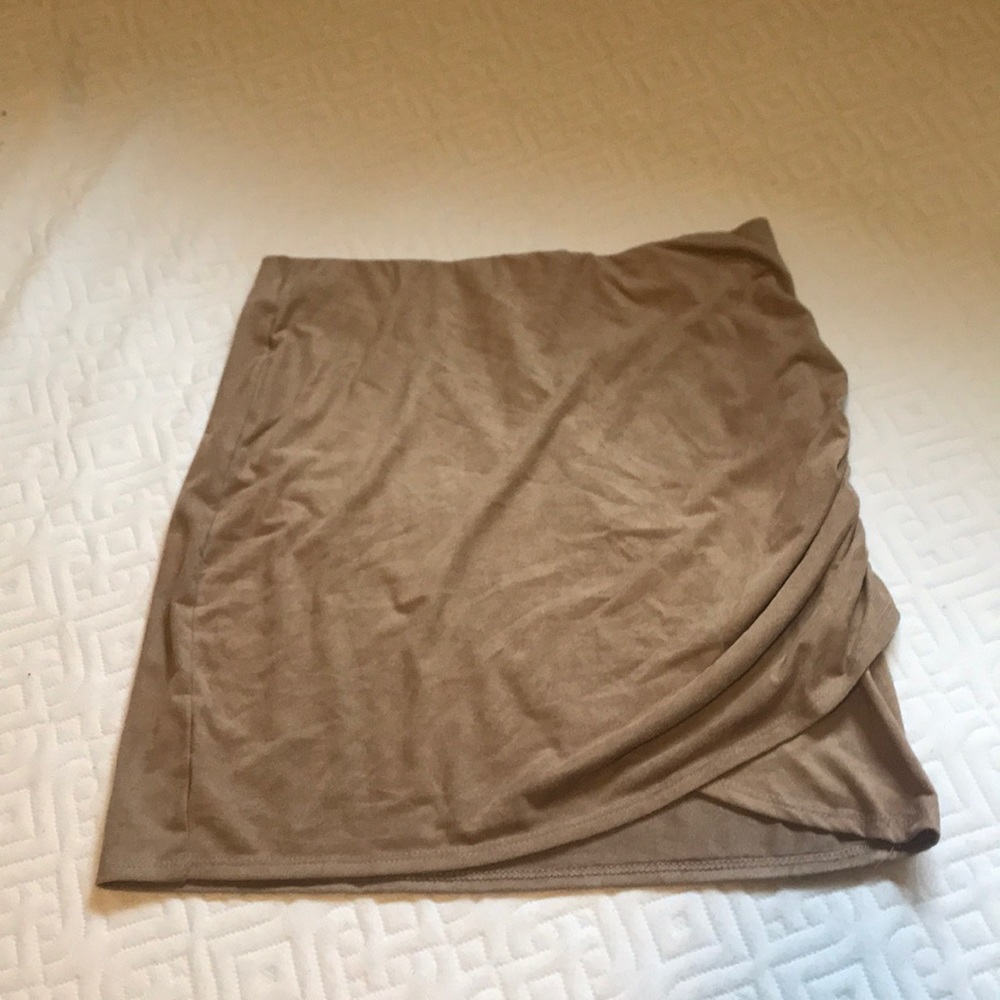 Faux suede skirt